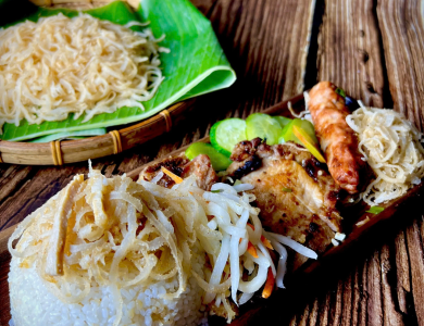 Bì Heo Kèm theo Thính Trộn 